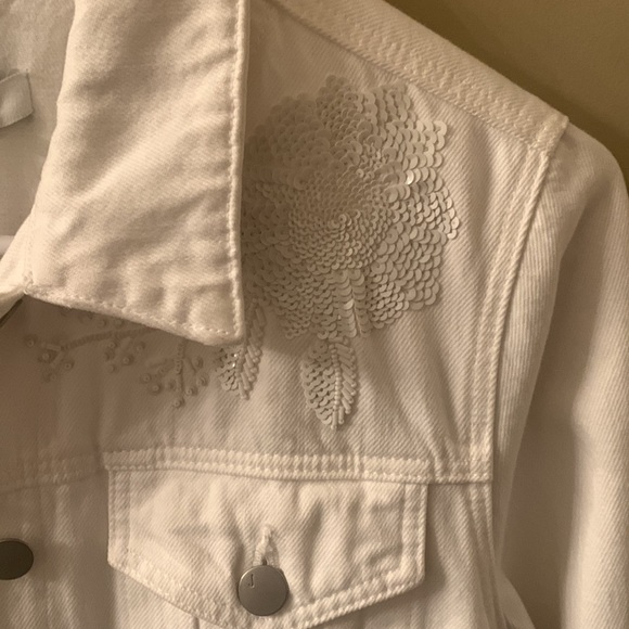 Limited Edition BNWT J BRAND Estella white slim jacket with sequin Nordstroms - Picture 6 of 14